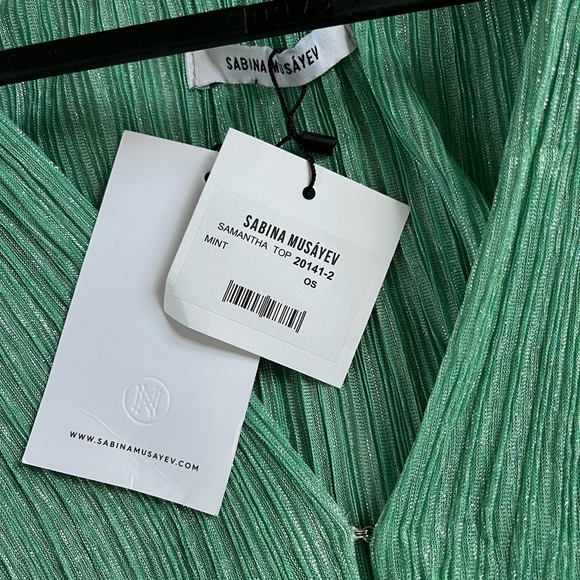 NWT Sabina Musayev Plissé Blouse - Picture 4 of 6